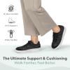 imageOrthofeet Womens Orthopedic Leather Stroll Casual ShoeBlack