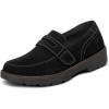 imageOrthofeet Womens Orthopedic Leather Shelly Loafer for Foot Pain ReliefBlack