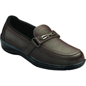 imageOrthofeet Womens Orthopedic Leather Chelsea LoaferBrown