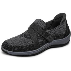imageOrthofeet Womens Orthopedic Stretch Knit Amalya Casual ShoeBlack