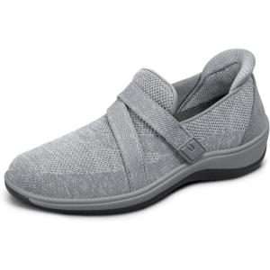 imageOrthofeet Womens Orthopedic Stretch Knit Amalya Casual ShoeGrey