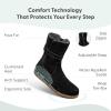 imageOrthofeet Womens Orthopedic Claire Waterproof Winter Boots for Foot Pain ReliefBlack