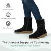 imageOrthofeet Womens Orthopedic Claire Waterproof Winter Boots for Foot Pain ReliefBlack