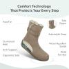 imageOrthofeet Womens Orthopedic Claire Waterproof Winter Boots for Foot Pain ReliefTaupe