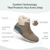 imageOrthofeet Womens Orthopedic Leather Stella LaceUp BootsTaupe