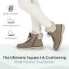 imageOrthofeet Womens Orthopedic Leather Stella LaceUp BootsTaupe