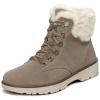 imageOrthofeet Womens Orthopedic Leather Stella LaceUp BootsTaupe