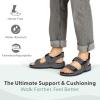 imageOrthofeet Mens Orthopedic Neptune HandsFree SlipOn SandalsGrey