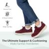 imageOrthofeet Womens Orthopedic Knit Wander HandsFree SneakersBurgundy