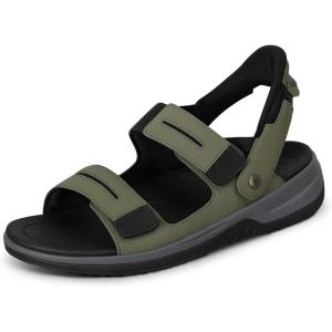 imageOrthofeet Mens Orthopedic Neptune HandsFree SlipOn SandalsKhaki