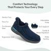 imageOrthofeet Mens Orthopedic Leather Vito HandsFree SlipperNavy