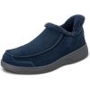 imageOrthofeet Mens Orthopedic Leather Vito HandsFree SlipperNavy