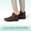 imageOrthofeet Womens Orthopedic Blaire HandsFree Boots for Foot Pain ReliefChocolate