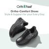 imageOrthofeet Womens Orthopedic Knit Roam HandsFree SneakersBlack