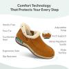 imageOrthofeet Womens Orthopedic Leather Lorin HandsFree SlipperCamel