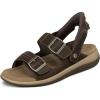 imageOrthofeet Womens Orthopedic Minerva HandsFree Sandals with Adjustable StrapsBrown