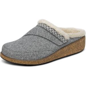 imageOrthofeet Womens Orthopedic Clara Slippers for Plantar Fasciitis ReliefGrey