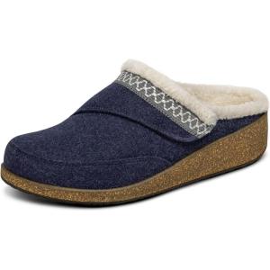 imageOrthofeet Womens Orthopedic Clara Slippers for Plantar Fasciitis ReliefNavy