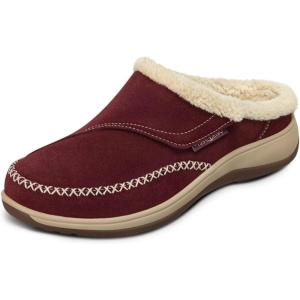 imageOrthofeet Womens Orthopedic Faux Fur Lined Charlotte SlippersBordeaux