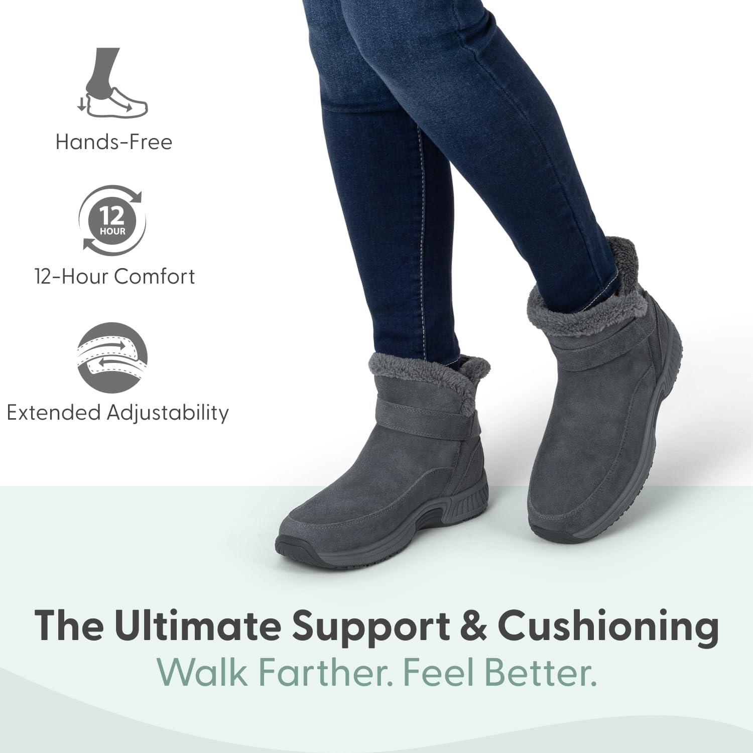 imageOrthofeet Womens Orthopedic Bliss Boots for Foot Pain ReliefGrey