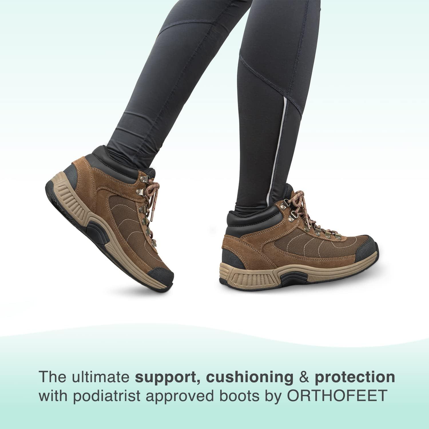 imageOrthofeet Womens Orthopedic Outdoor Boots with Arch Support DeltaBlack 1