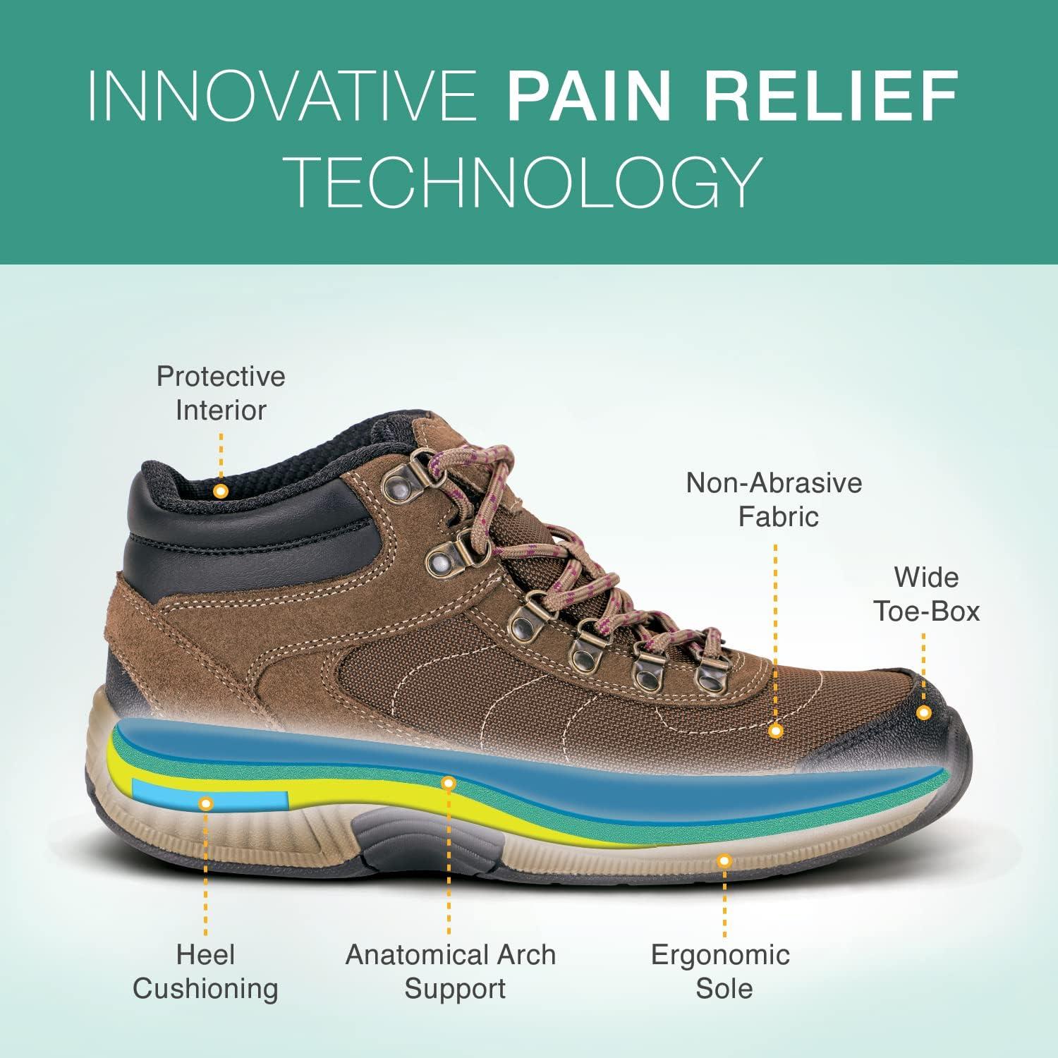 imageOrthofeet Womens Orthopedic Outdoor Boots with Arch Support DeltaBlack 1