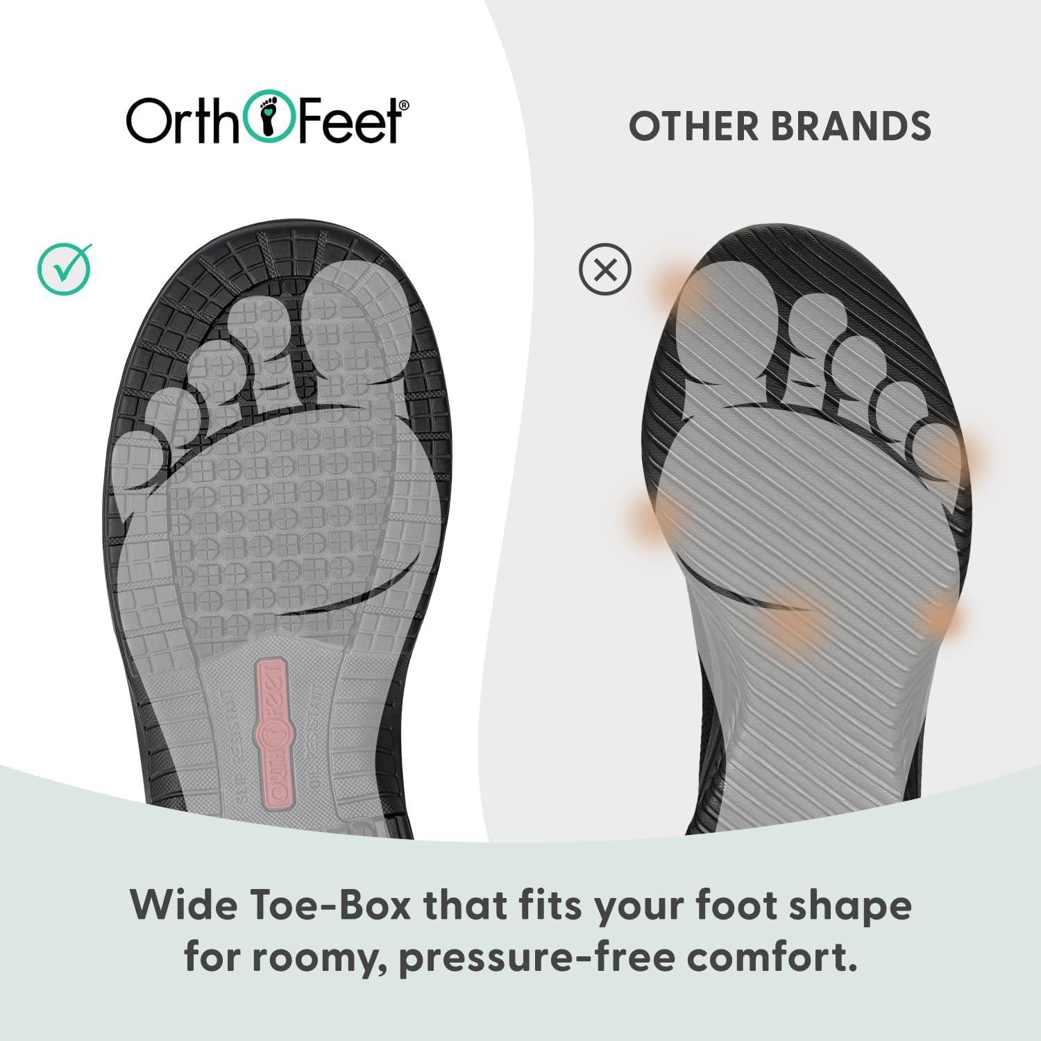 imageOrthofeet Womens Orthopedic Quartz HandsFree Work Boots with Safety ToeBrown