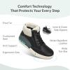 image:imageOrthofeet Womens Orthopedic Elin Water Repellent Sneaker BootBlack