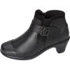 image:imageOrthofeet Womens Orthopedic Emma Heeled Leather Bootie with ZipperBlack