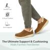 image:imageOrthofeet Mens Orthopedic Vito HandsFree WaterRepellent Faux Fur Lined SlipperChestnut