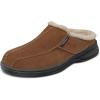 image:imageOrthofeet Mens Orthopedic Asheville Adjustable Faux Fur Lined SlipperBrown