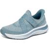 image:imageOrthofeet Womens Orthopedic Naya HandsFree WaterRepellent Walking SneakerBlue