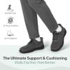 image:imageOrthofeet Mens Orthopedic Yari HandsFree WaterRepellent SlipResistant SneakerGreyGrey
