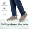 image:imageOrthofeet Mens Orthopedic Edgewater Stretch Knit Walking SneakerTaupe