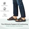 image:imageOrthofeet Mens Orthopedic Sarasota Adjustable Leather Slide SandalBrown