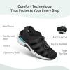 image:imageOrthofeet Womens Orthopedic Laguna Adjustable Stretch Fisherman SandalBlack