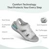image:imageOrthofeet Womens Orthopedic Maui Adjustable Stretch Walking SandalWhiteGray