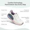 image:imageOrthofeet Womens Orthopedic Nira HandsFree WaterRepellent Walking SneakerWhiteLavender