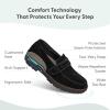 image:imageOrthofeet Womens Orthopedic Shelly WaterRepellent Suede LoaferBlack