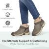image:imageOrthofeet Womens Orthopedic Siena WaterRepellent SlipResistant Leather Boot Taupe Size 10