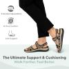 image:imageOrthofeet Womens Orthopedic Venice Adjustable Leather Sport SandalBrown
