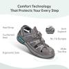 image:imageOrthofeet Womens Orthopedic Verona Adjustable ClosedToe Fisherman SandalPewter