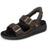 image:imageOrthofeet Mens Orthopedic Jupiter HandsFree Adjustable Leather SandalBrown