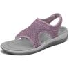 image:imageOrthofeet Womens Orthopedic Lyra Adjustable Stretch ToePost SandalRose
