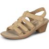 image:imageOrthofeet Womens Orthopedic Tessa Adjustable Leather Heeled SandalTaupe