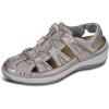 image:imageOrthofeet Womens Orthopedic Verona Adjustable ClosedToe Fisherman SandalPewter