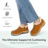 image:imageOrthofeet Womens Orthopedic Lorin HandsFree Faux FurLined SlipperCamel