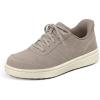 image:imageOrthofeet Womens Orthopedic Wander HandsFree Leather SlipOn Dress SneakerTaupe