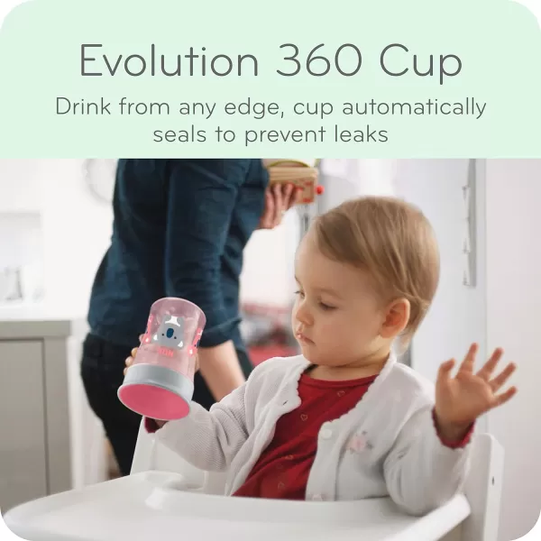 NUK Evolution Straw Cup, 8 oz,2 Count , Colors may vary