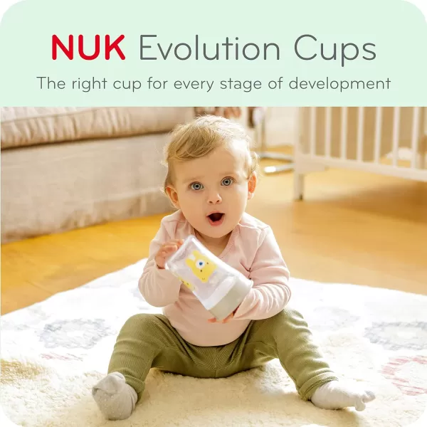 NUK Evolution Straw Cup, 8 oz,2 Count , Colors may vary